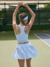 Quick-Dry Peplum Floral A-Line Tennis Skirt
