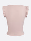Women's Ruffled V Neck Sleeveless Tank Top