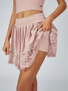 Lace-trimmed Pleated Tennis Skirt