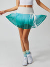 Tummy Control Ombre Pleated A-Line Tennis Skirt