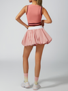 Berry Pink Seamless Ribbed Performance Fabric Crew Neck Crop Tank Top