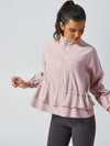Women's Sun Protection Drawstring Ruffled Stand Collar Jacket