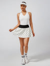Tummy Control Bow Polka Dot A-Line Tennis Skirt