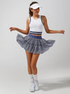 High-stretch Waistband Bow Tennis Skirt