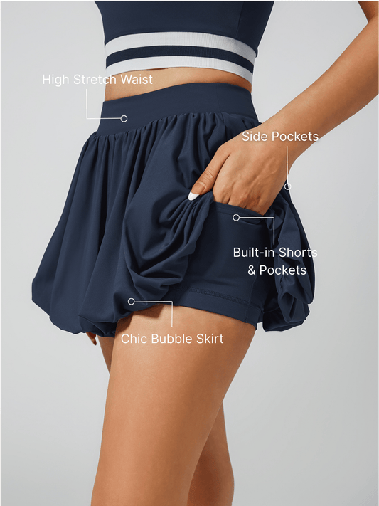 Pocket Stitching A-Line Golf Skirt