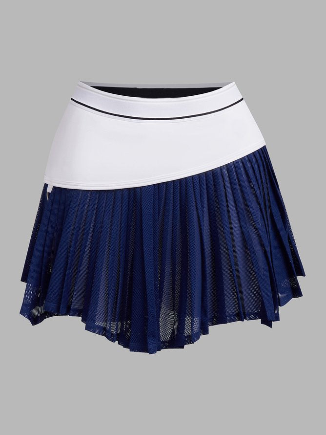 Pleated Irregular Craftsmanship Tennis Skirt