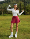 Long Sleeve Golf Lace Polo T-shirt