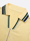 Women's Full-Zip Knit Polo Collar Sleeveless Crop Tank Top