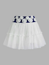 Cute 3D Flowers Dot Mesh Tennis Skirt