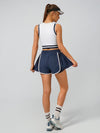 Women's Breathable Pleated Mid-Thigh Length Golf Shorts With Pockets