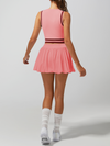 Berry Pink Seamless Ribbed Performance Fabric Crew Neck Crop Tank Top