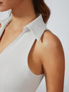 High Elasticity Lace Polo Tank Top with Built-in Bra