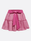 High-stretch Waistband Bow Tennis Skirt