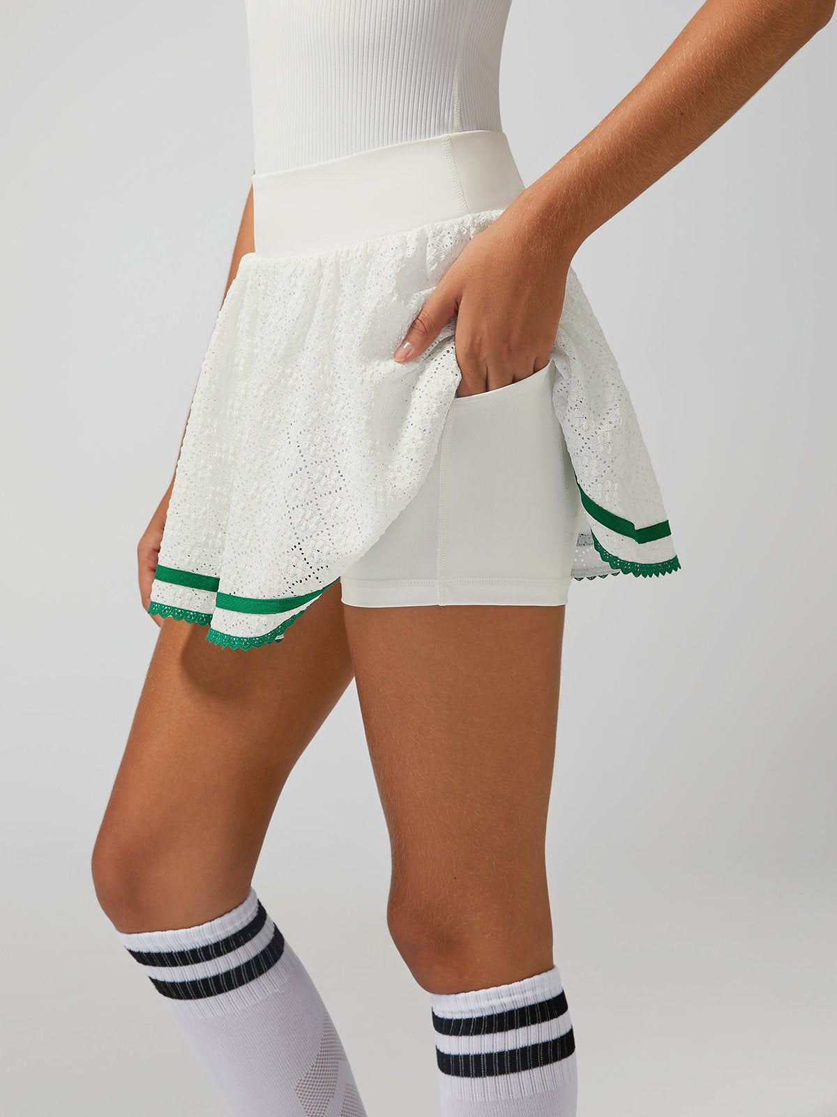 High Elasticity Hollow Out Tennis Skirt