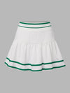 Collegiate Stripes Pleated Tennis Skirt