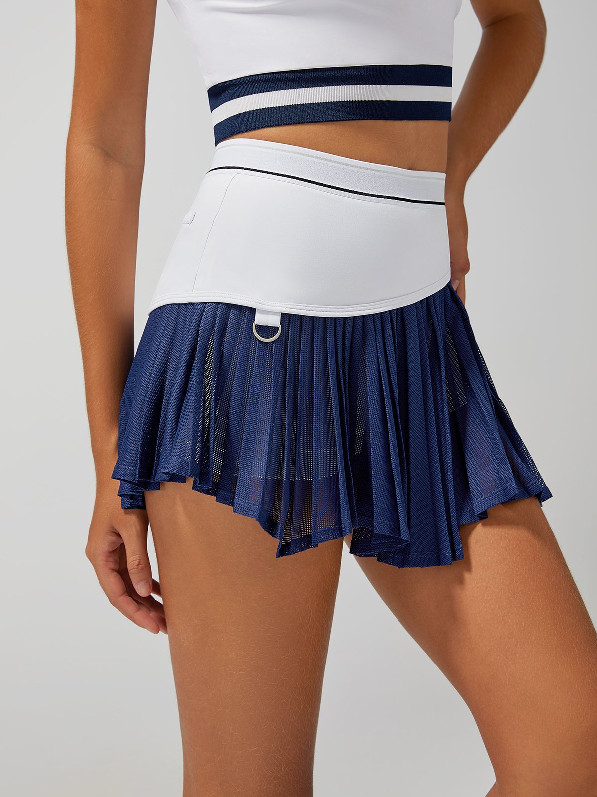 Pleated Irregular Craftsmanship Tennis Skirt