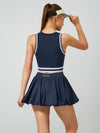 Pocket Stitching A-Line Golf Skirt