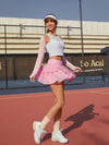 High-stretch Waistband Bow Tennis Skirt