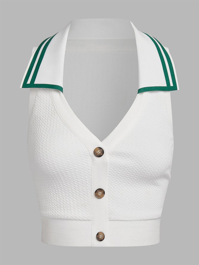 Buckle Polo Tank Top