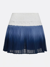 Tummy Control Ombre Pleated A-Line Tennis Skirt Navy Blue