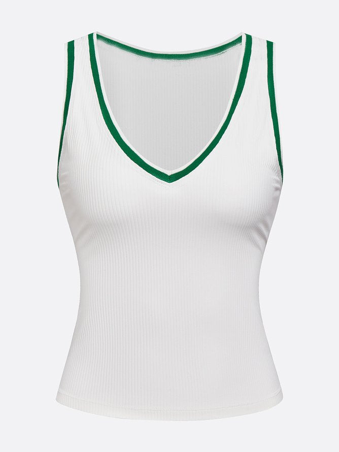 Light-to-medium Support Straps Breathable Ribbed Tank Top