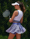 High-stretch Waistband Bow Tennis Skirt