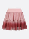 Quick-Dry Bow Ombre A-Line Tennis Skirt