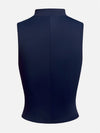 Front Zipper Stand Collar Tank Top