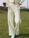 Women's Spliced Loose Fit Jogger Pants with Pockets
