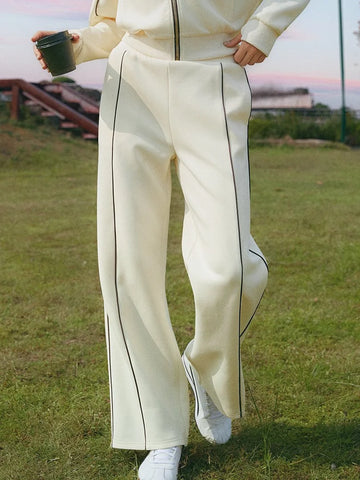 Women's Spliced Loose Fit Jogger Pants with Pockets