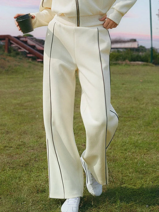 Women's Spliced Loose Fit Jogger Pants with Pockets
