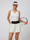 Tummy Control Bow Polka Dot A-Line Tennis Skirt