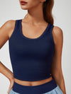Light-to-medium Support Straps Lace Trim Crop Tank Top