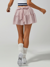 High-stretch Waistband Bow Tennis Skirt