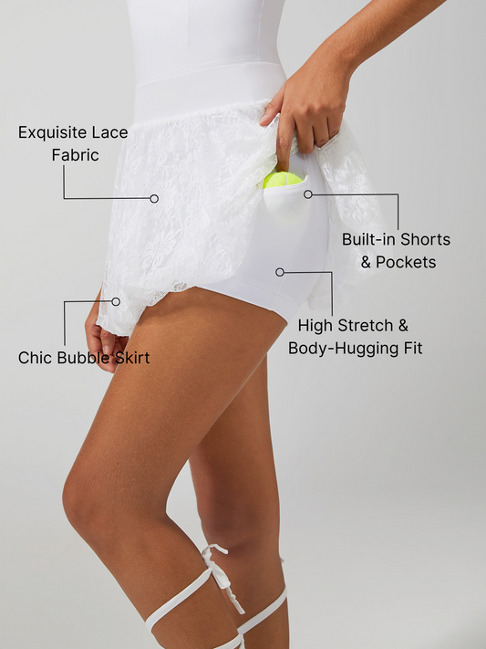 Lace Bubble Tennis Skirt