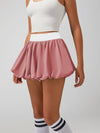 High Elasticity Bubble Tennis Skirt Berry Pink