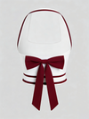Cute Bow Halter Neckline Crop Tank Top with Built-in Bra