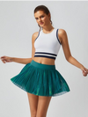 Breathable Ombre Pleated A-Line Tennis Skirt
