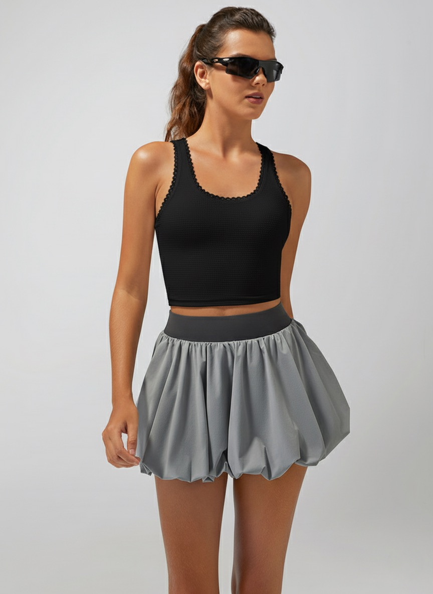 Light-to-medium Support Straps Lace Trim Tank Top
