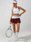 Pleated Irregular Craftsmanship Tennis Skirt