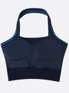Cute Bow Halter Neckline Crop Tank Top with Built-in Bra