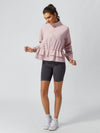 Women's Sun Protection Drawstring Ruffled Stand Collar Jacket