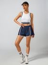 Women's Breathable Pleated Mid-Thigh Length Golf Shorts With Pockets