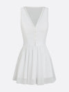 Built-in Bra Bow Cut Out V Neck Sleeveless Tennis Dress