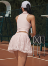 Lace Bubble Tennis Skirt Light Pink