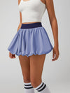 High Elasticity Bubble Tennis Skirt Blue