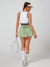 High-stretch Waistband Bow Tennis Skirt