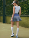 Quick-Dry Hollow Out Floral A-Line Tennis Skirt