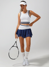 Pleated Irregular Craftsmanship Tennis Skirt