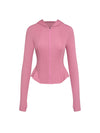 Women's Sun Protection Ruffled Zipper Hoodie Cropped Jacket